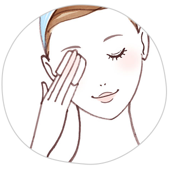 コットンでふき取る